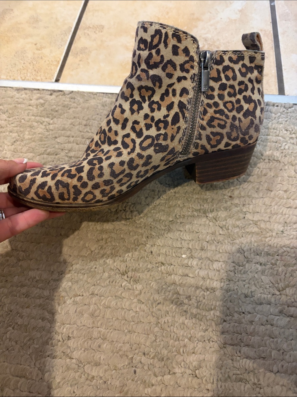 Lucky Brand Leopard Print Side-Zip Women's Ankle Boot - Picture 5 of 10